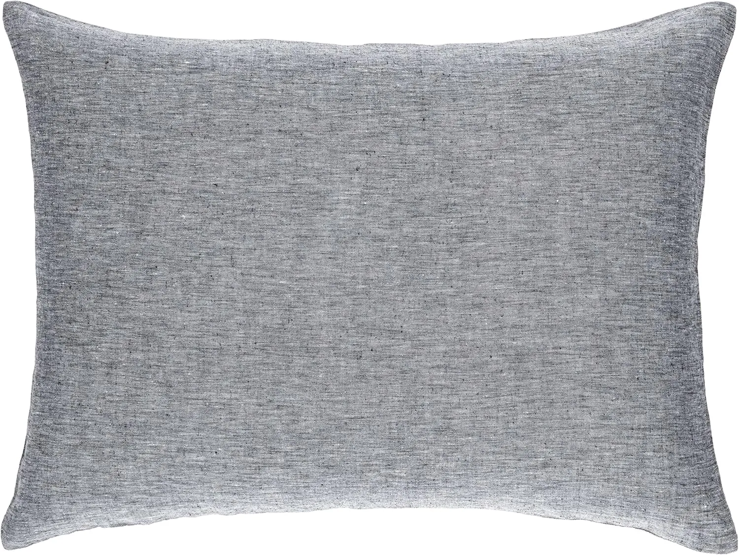 Lush Linen Black Duvet Duvet Sham, Euro Size, Black Solid Pattern