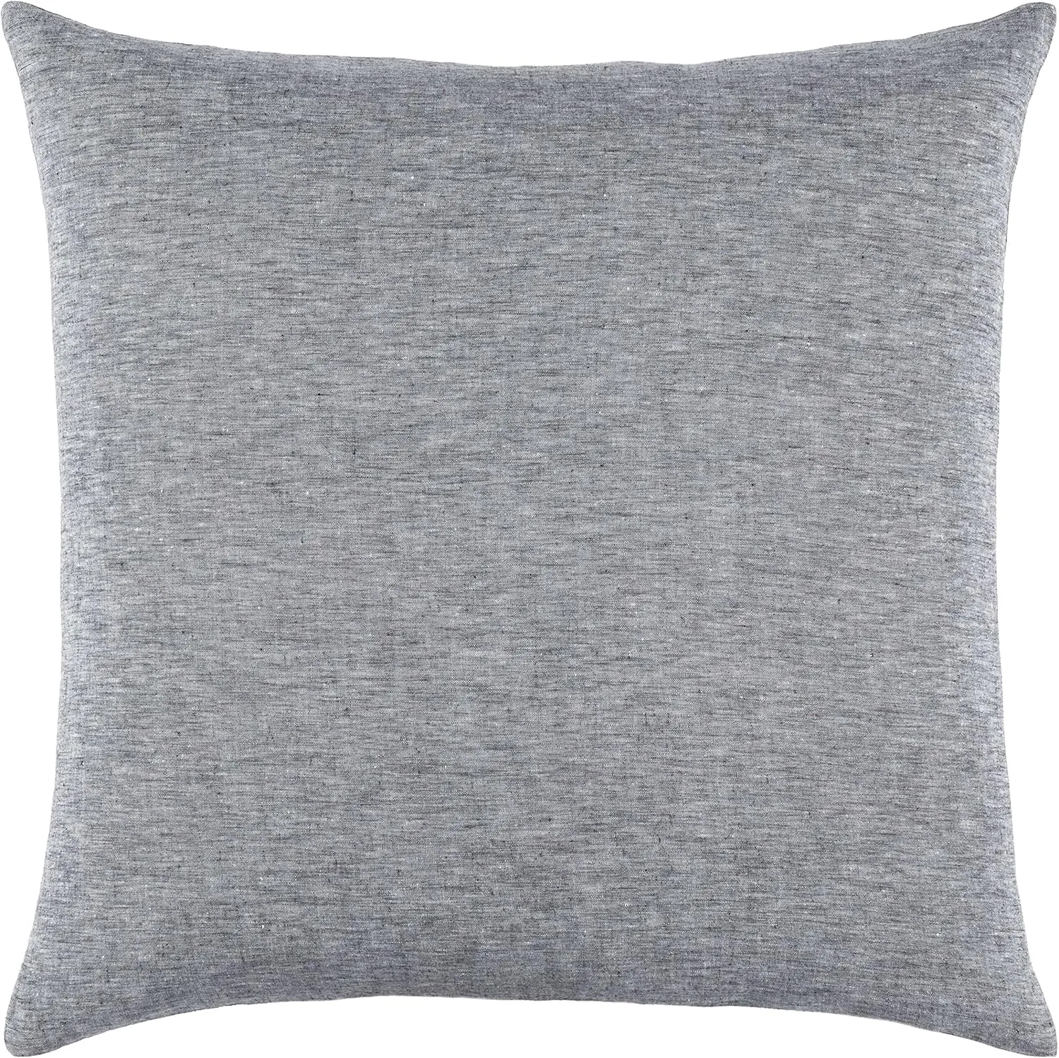 Lush Linen Black Duvet Duvet Sham, Euro Size, Black Solid Pattern