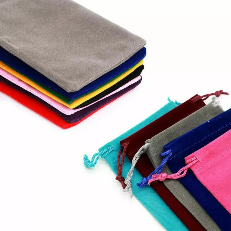 Luxury Soft Velvet Drawstring Bags Red - 4 Sizes