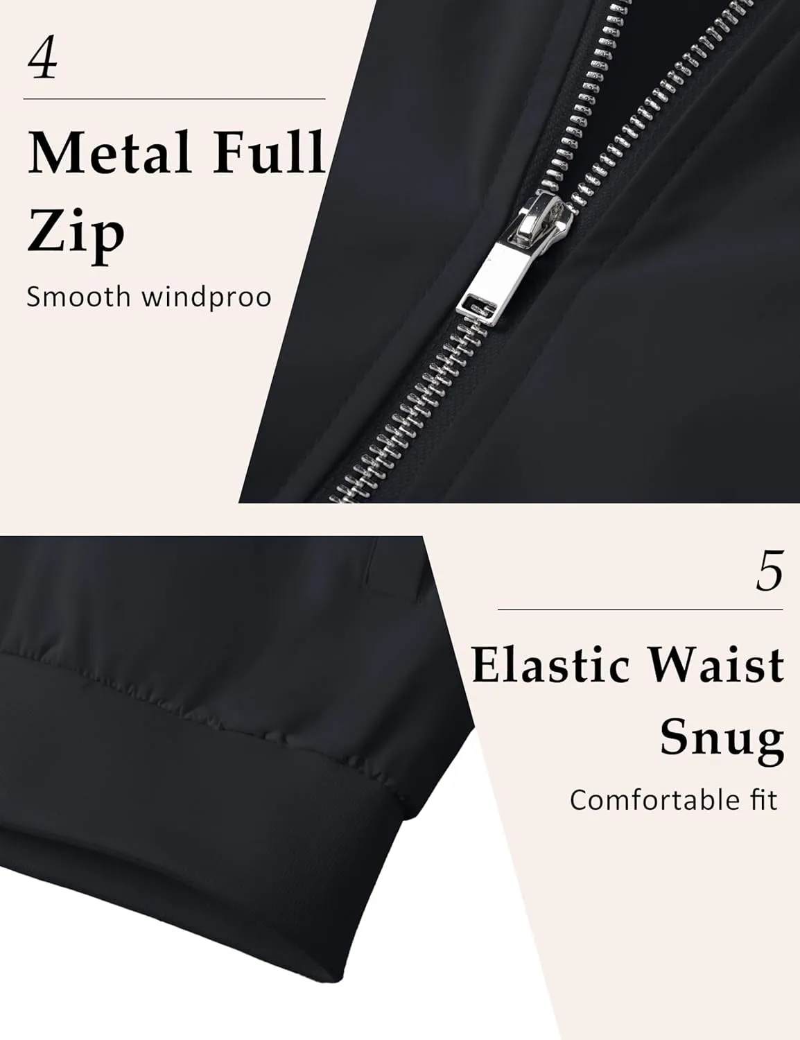 MAGCOMSEN Men's Bomber Jacket Lightweight Casual Windbreaker Spring Fall Zip Up Coat with 5 Pocket