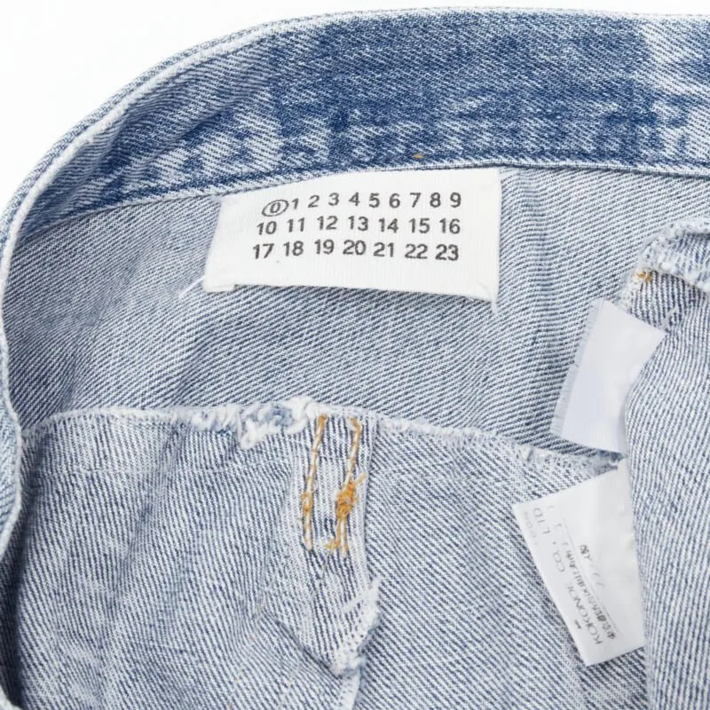 MAISON MARTIN MARGIELA 1999 Vintage deconstructed patchwork low denim skirt M