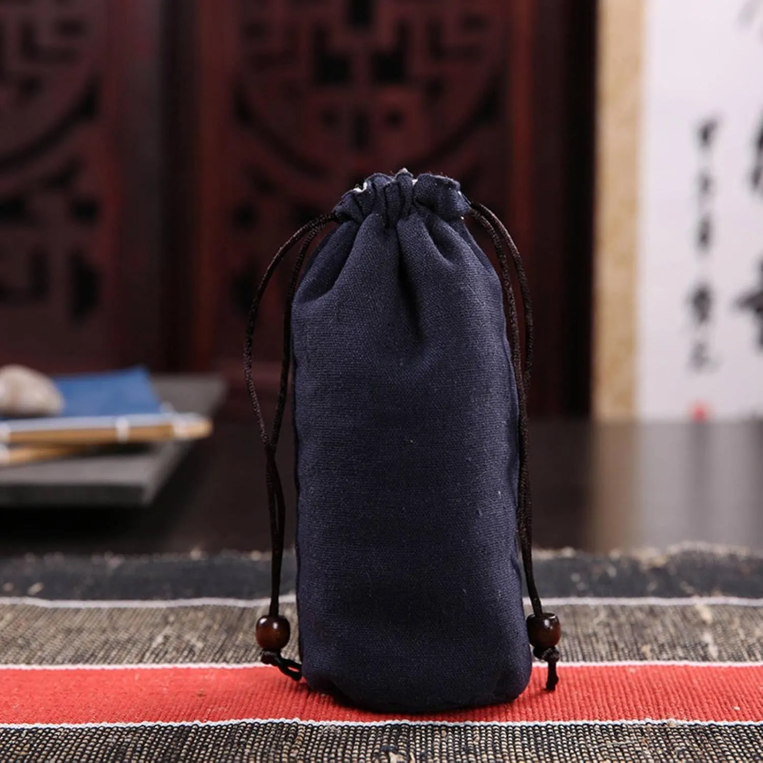 Manufacturer Cotton Linen Storage Bag Tea cans Cloth Bag Portable Travel Personal Water Cup Drawstring Sleeve Drawstring Bag can be formulated