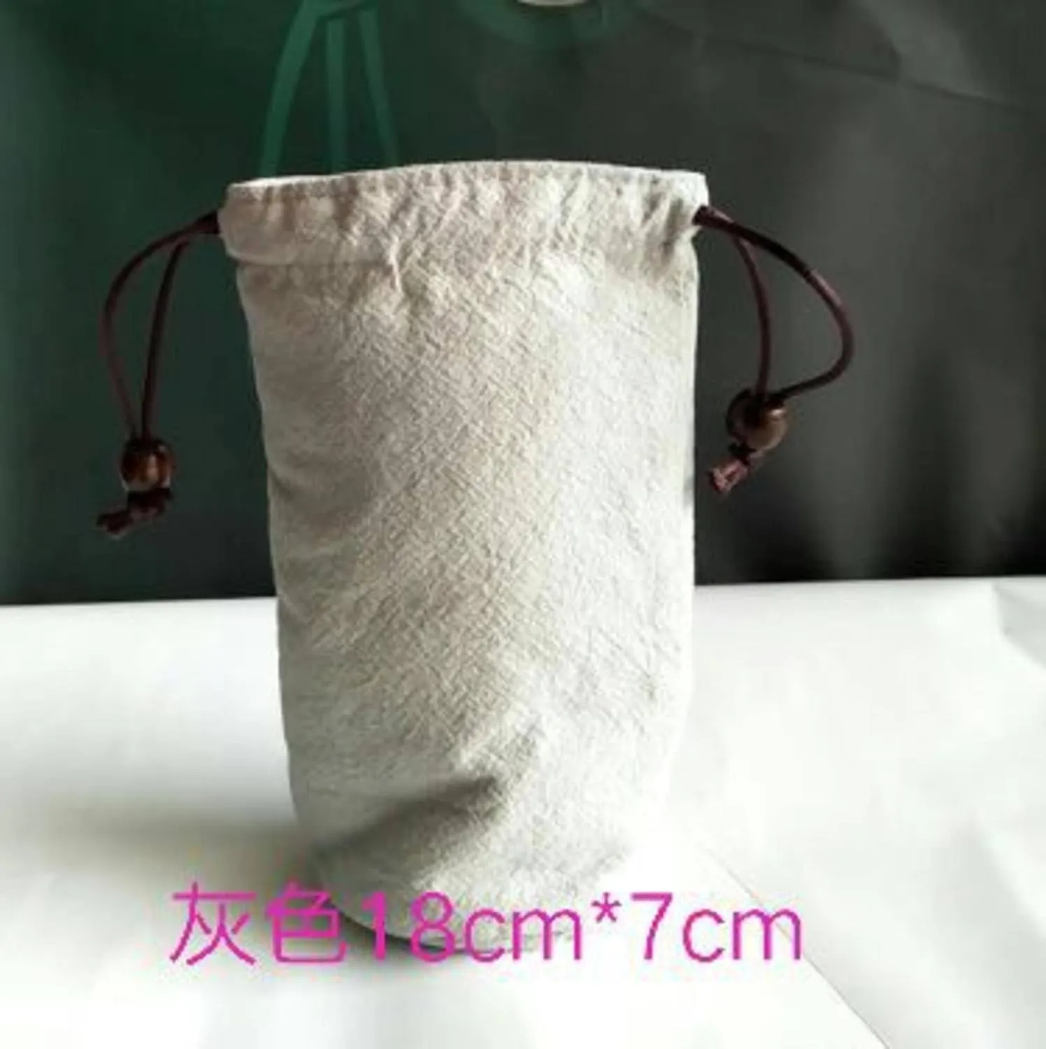 Manufacturer Cotton Linen Storage Bag Tea cans Cloth Bag Portable Travel Personal Water Cup Drawstring Sleeve Drawstring Bag can be formulated
