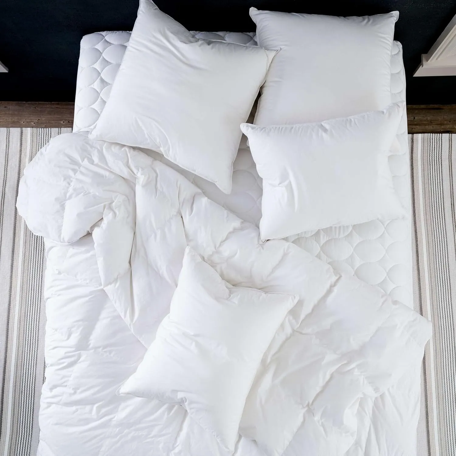 Mattress Pad, Queen Size, White Solid Pattern