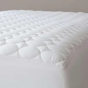 Mattress Pad, Queen Size, White Solid Pattern