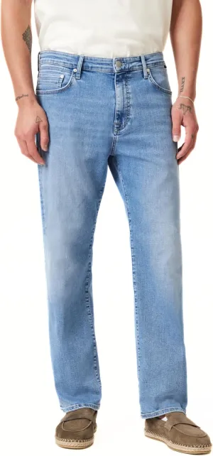 Mavi Men's Marcel Regular Rise Loose Straight Leg Jeans, Bleached Classic Blue