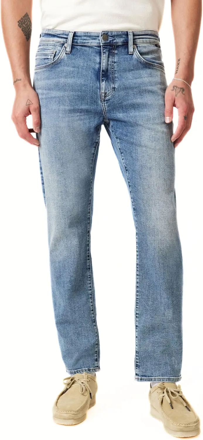 Mavi Men's Zach Mid Rise Straight Leg Jeans, Mid Used Williamsburg 38x32 Medium Blue