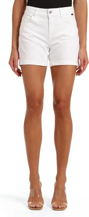 Mavi Pixie Women's Mid Rise Jean Shorts, Denim Mid Rise Boyfriend Shorts for Women