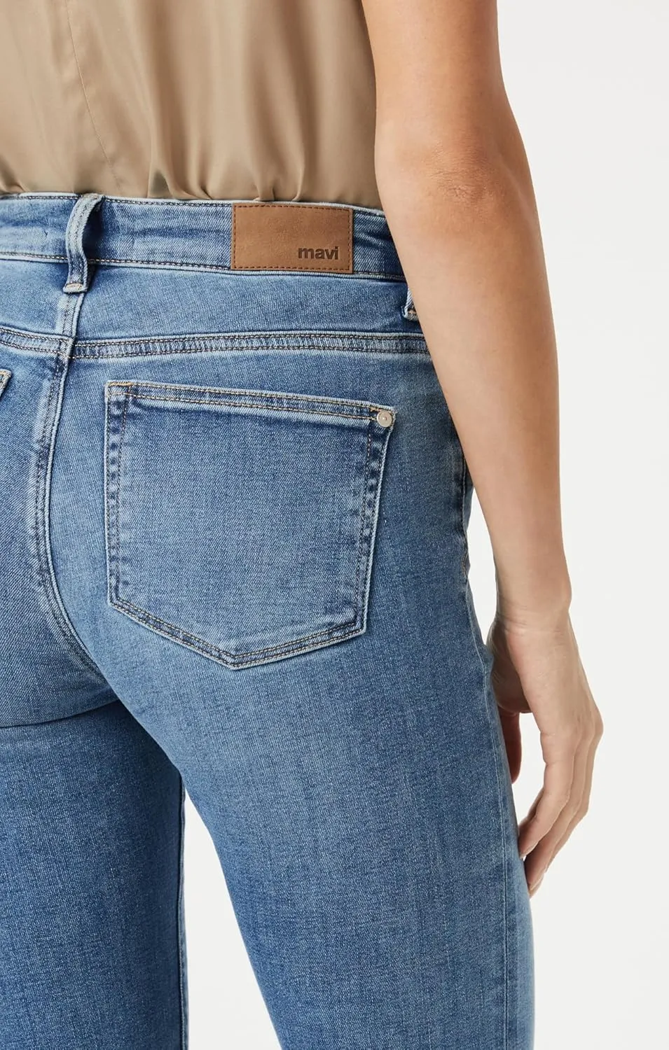 Mavi Women's Kendra High Rise Straight Boyfriend Jeans - Stretch Denim Jeans - Comfortable Jeans for Women, Machine Washable
