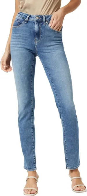 Mavi Women's Kendra High Rise Straight Boyfriend Jeans - Stretch Denim Jeans - Comfortable Jeans for Women, Machine Washable