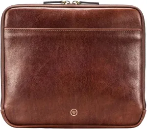 Maxwell Scott - Luxury Leather Tablet Case Cover with Three-Sided Zip - Handmade from Full Grain Hides - The Luzzi