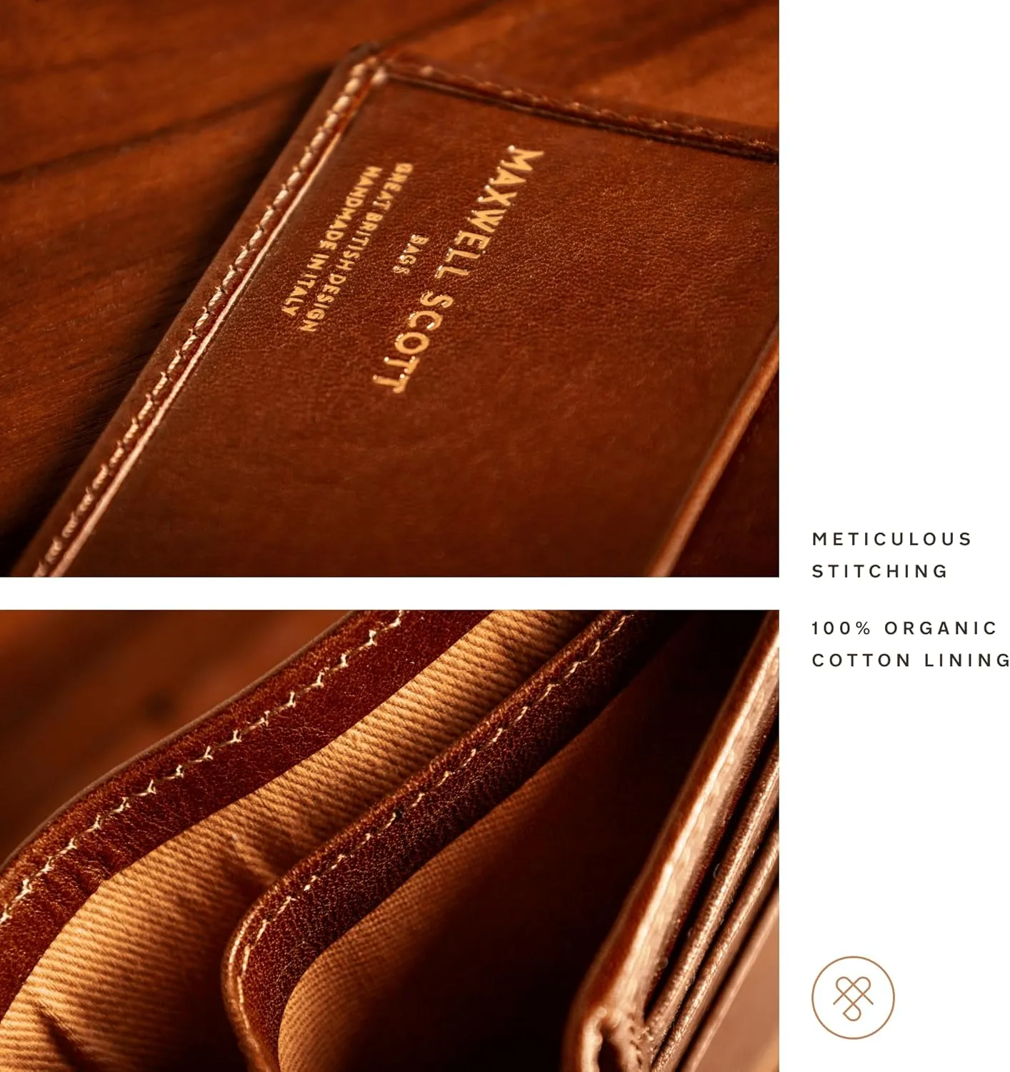 Maxwell Scott - Mens Luxury Leather Wallet with Coin Pocket Pouch - Handmade from Full Grain Hides -The Ticciano Dark Brown