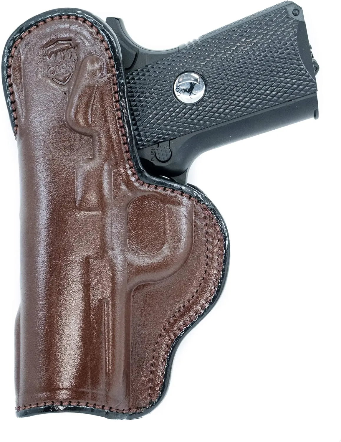 Maxx Carry IWB Leather Gun Holster for Kimber Micro 9, Ultra Carry II 9mm / .45 ACP | Concealed Carry | Bersa Thunder 380 | Colt 1911 3 inch, Defender | Sig Sauer P365XL
