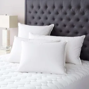 Meditation Down Pillow Soft, Standard Feet, White Solid Pattern