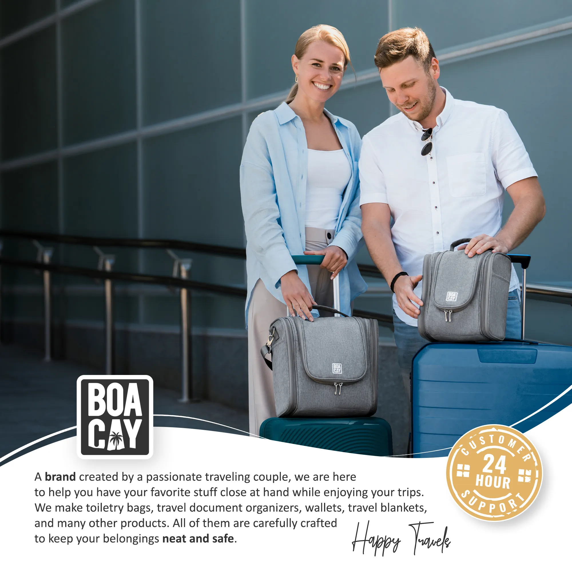 Medium Collapsible Hanging Toiletry Bag - Quartz Gray (Gray Interior)