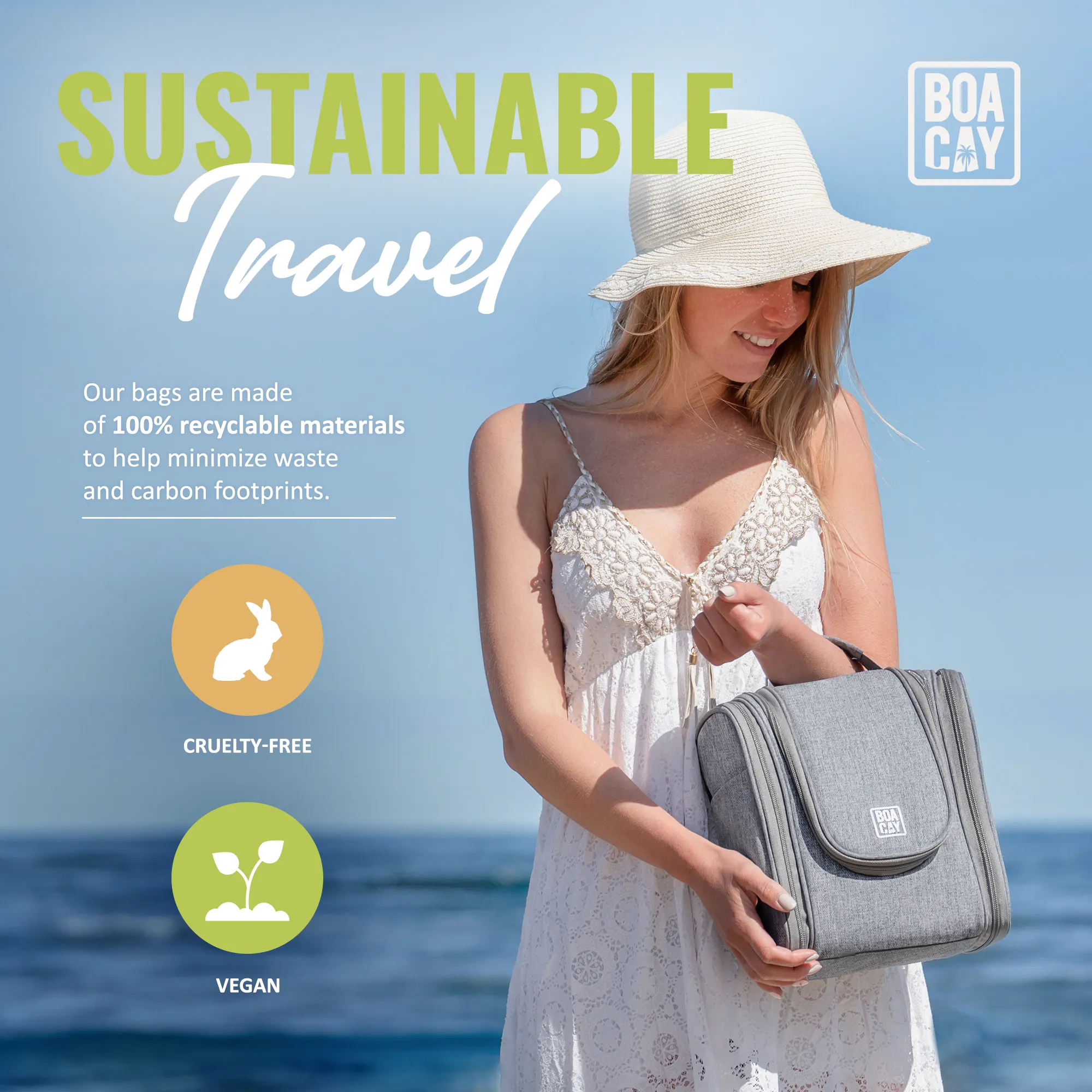 Medium Collapsible Hanging Toiletry Bag - Quartz Gray (Gray Interior)