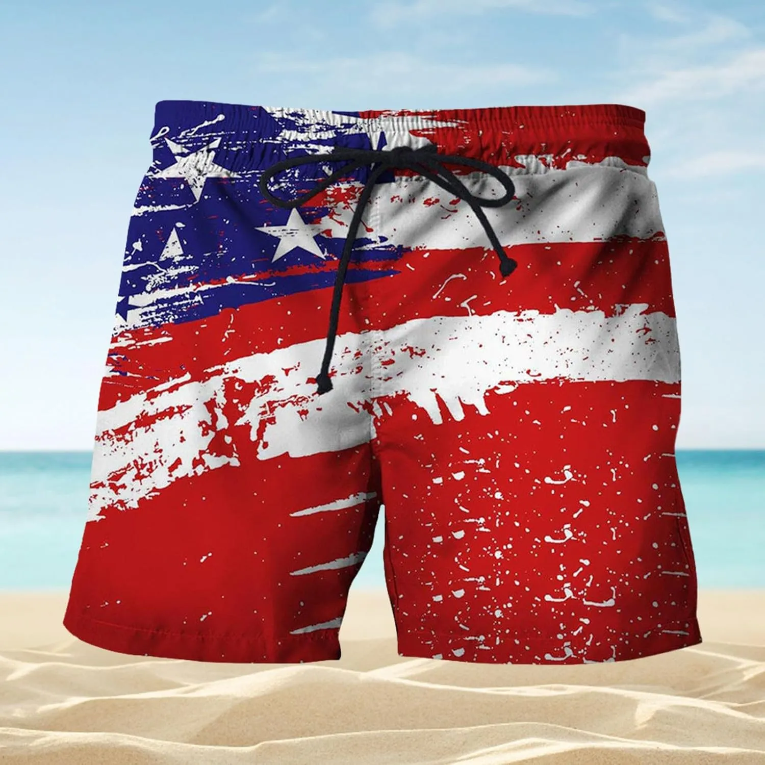 Men 2 Piece Outfits Thin Loose Shorts Large Shorts Casual Beach Pantsmen'S Solid Color Capris Summer Thin Beach