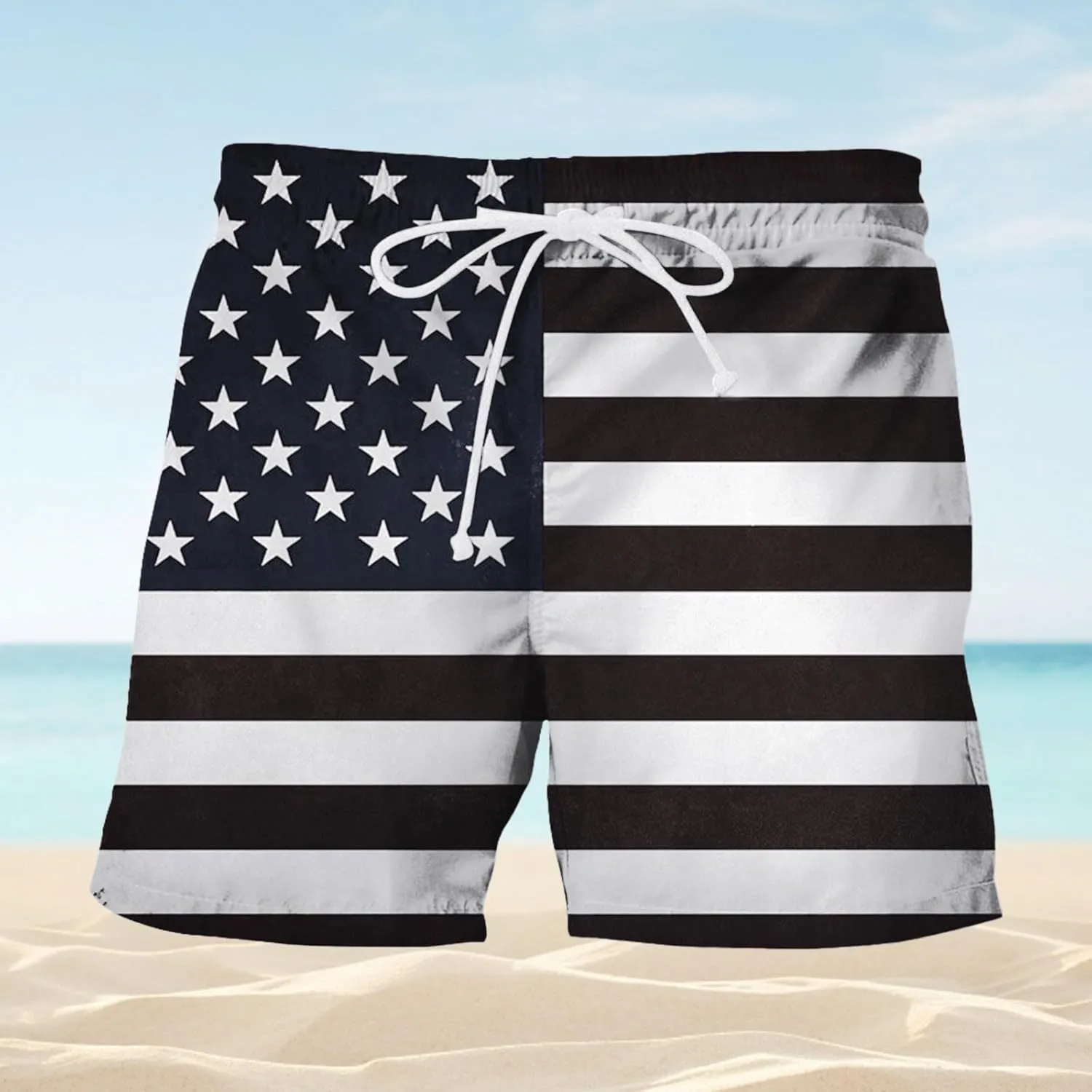 Men 2 Piece Outfits Thin Loose Shorts Large Shorts Casual Beach Pantsmen'S Solid Color Capris Summer Thin Beach