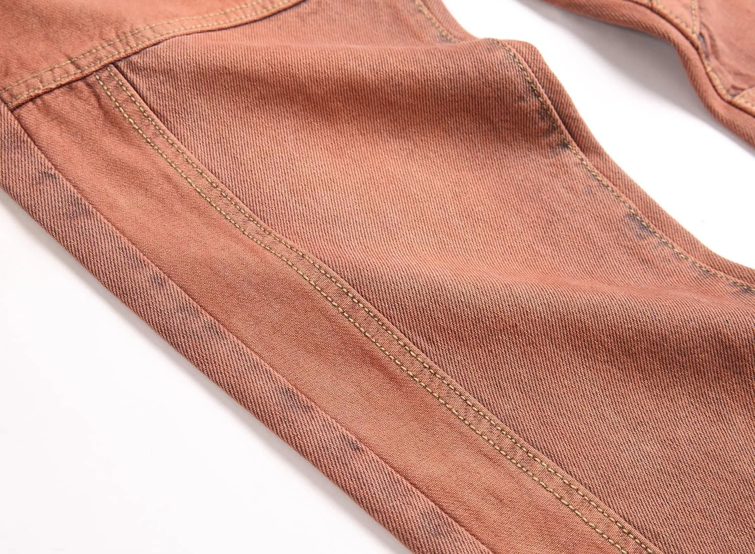 Men Ripped Jeans Fashion Slim Fit Traight Distressed Design Skinny Stretch Comfort Flex Waist Denim Pants