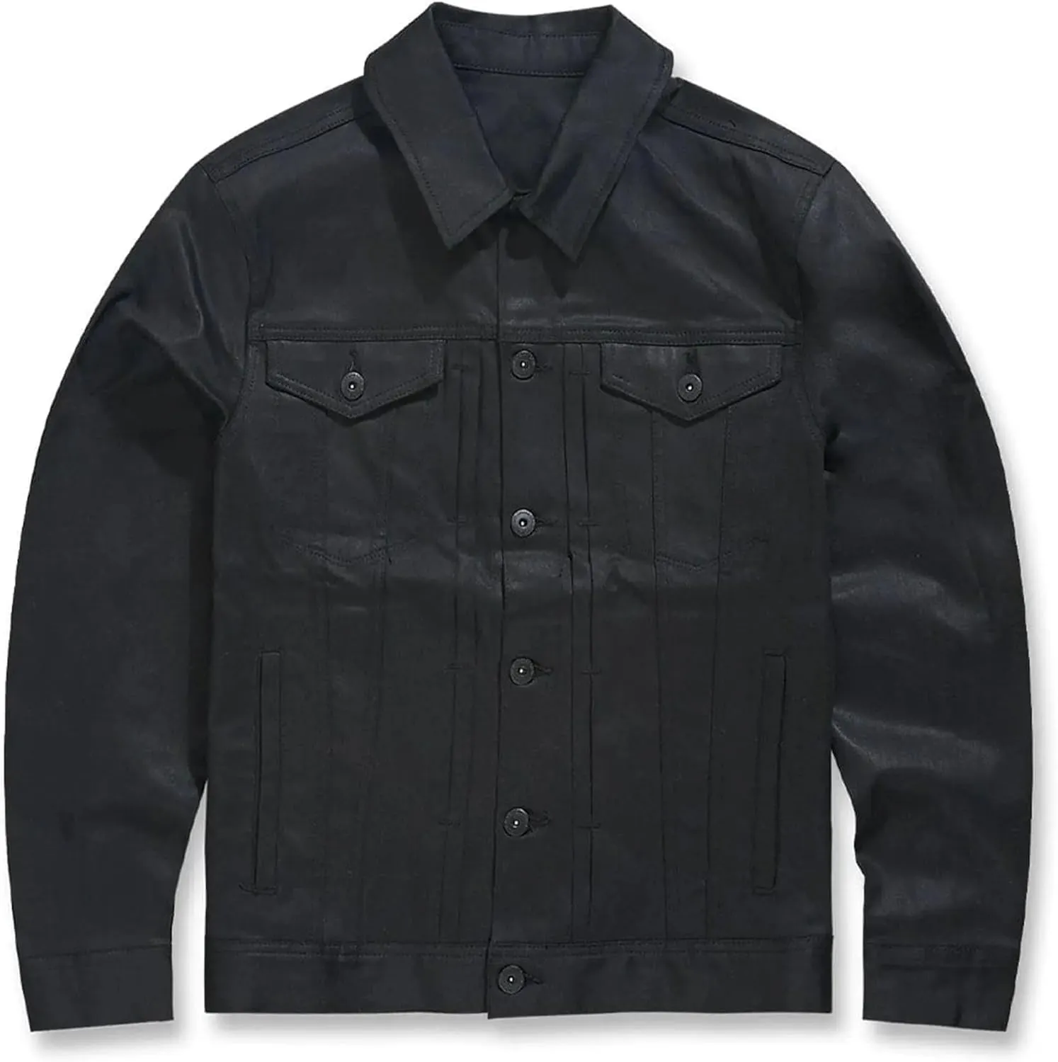Men Smooth Criminal Denim Jacket (Jet Black)