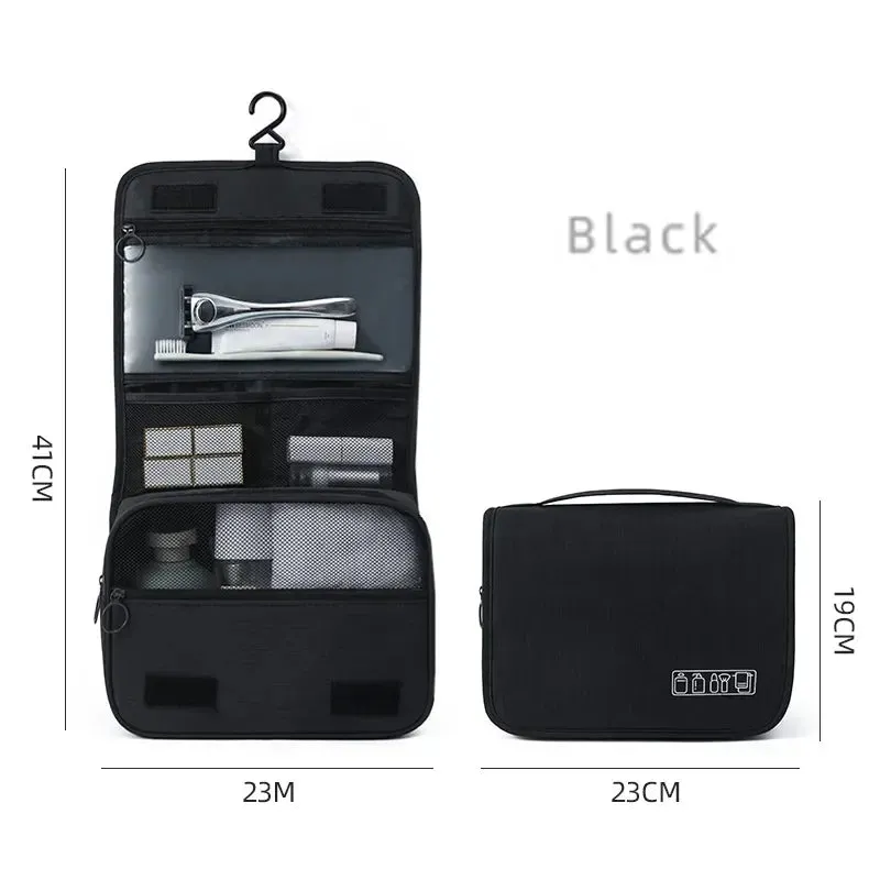 Men’s Business Travel Toiletries Organizer – Waterproof Hanging Wash Pouch