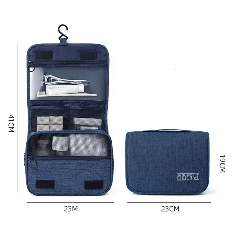 Men’s Business Travel Toiletries Organizer – Waterproof Hanging Wash Pouch