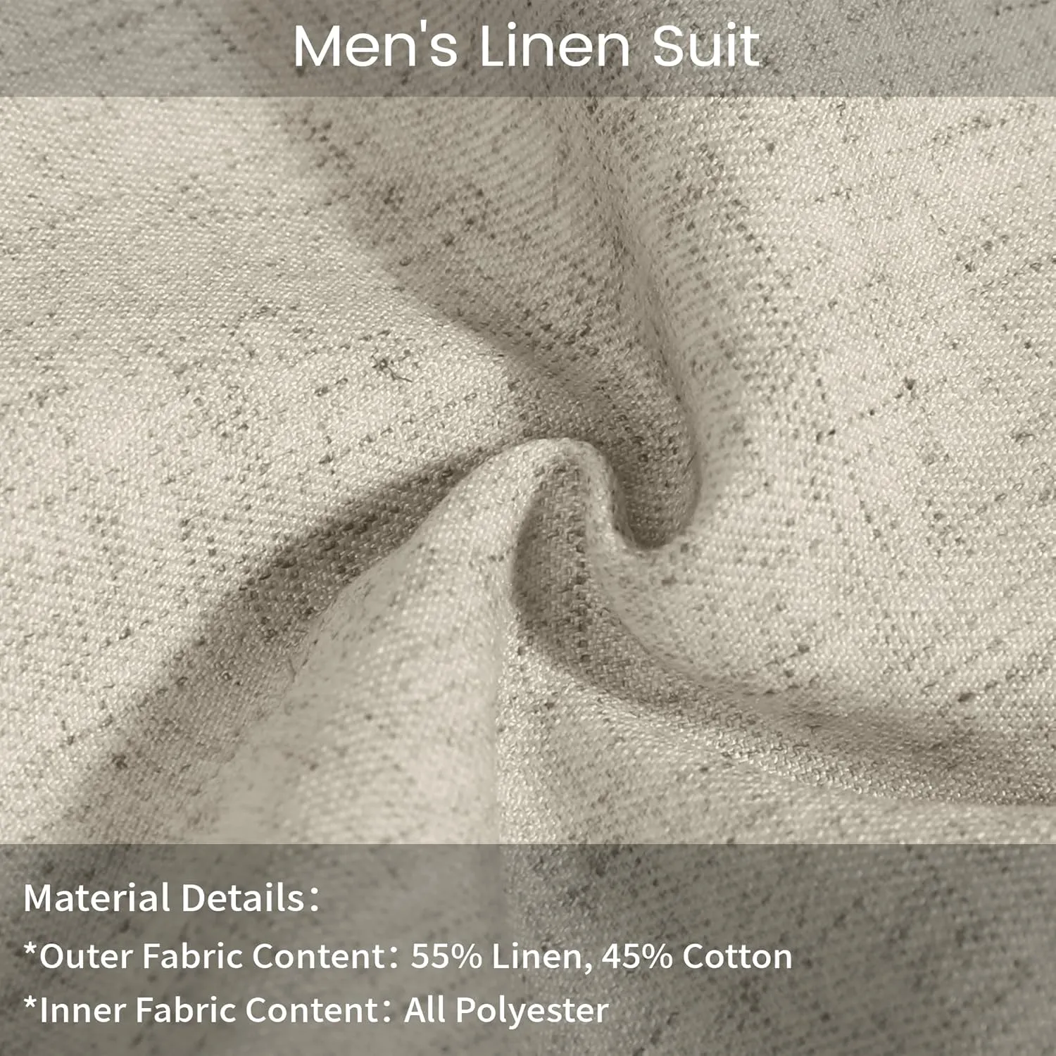 Men's Casual Linen Suit Set 2 Piece Slim Fit Wedding Suits Prom Groomsmen Suit Tuxedos Beach Suits Vest Pants