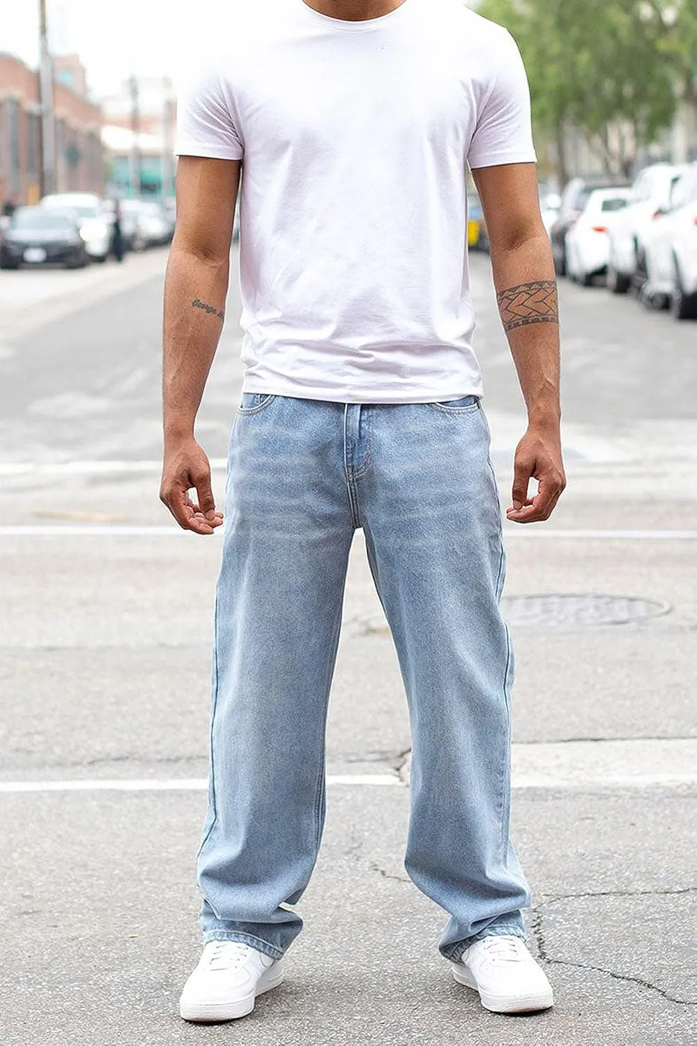 Men's Essential Baggy Wide Denim Jeans