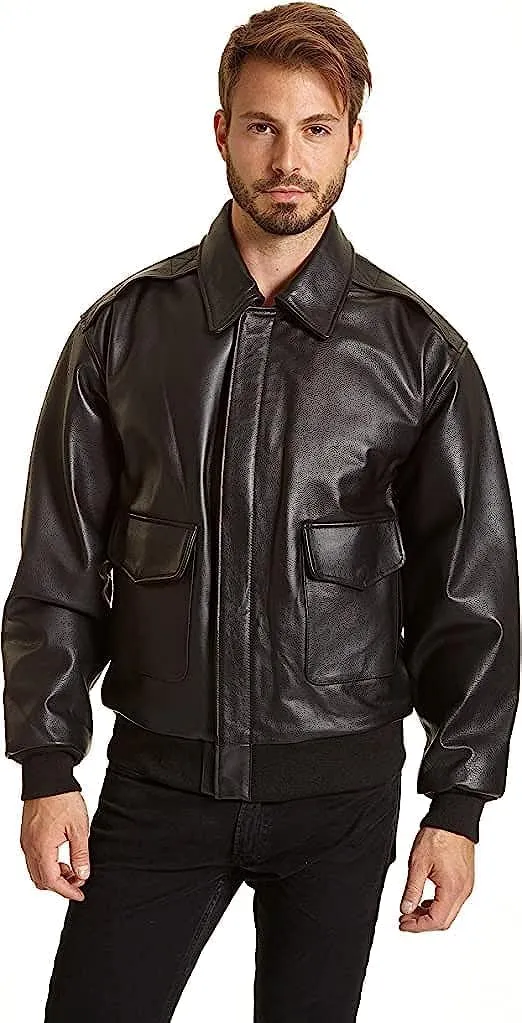 Men's Leather Flight Jacket