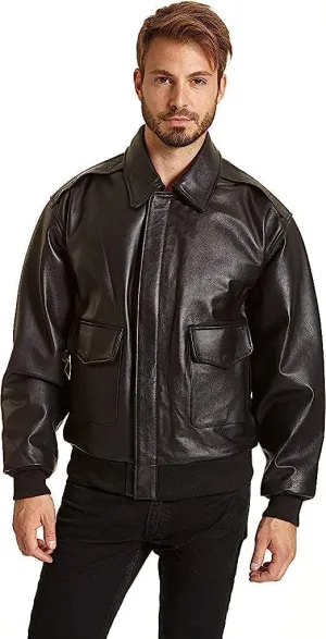 Men's Leather Flight Jacket