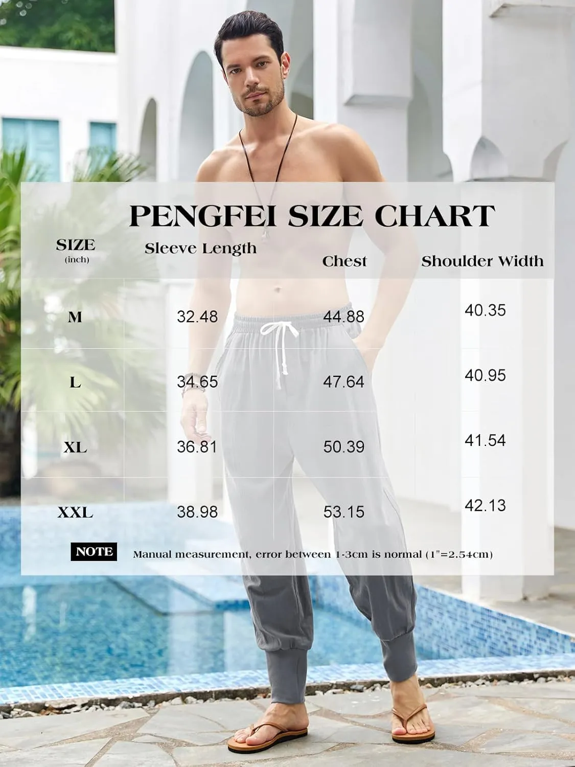 Mens Linen Harem Pants Lightweight Drawstring Elastic Waist Baggy Joggers Casual Cargo Sweatpants Pant