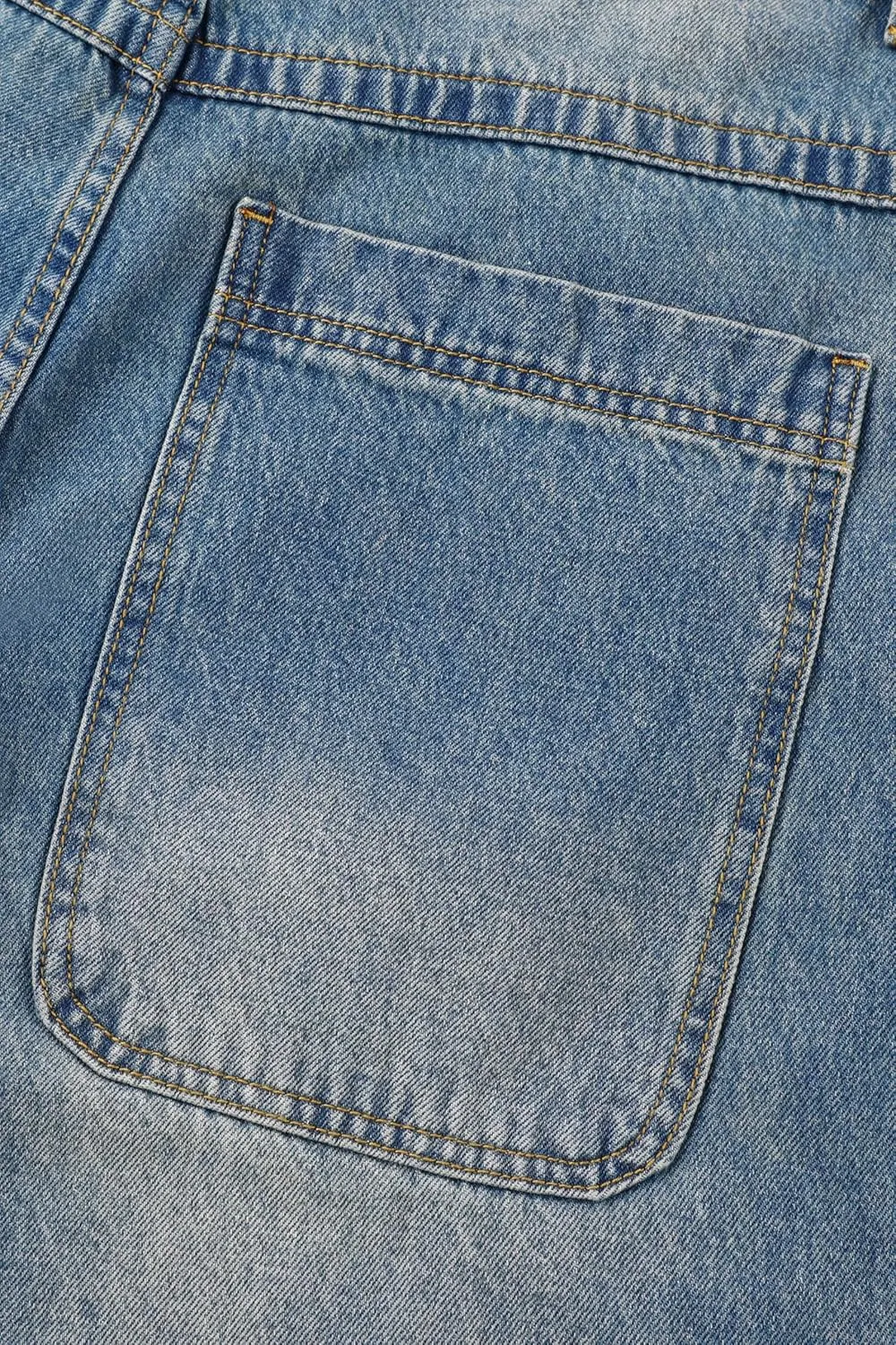 Men's Non-Stretch Relaxed Fit Wide-Leg Baggy Long Denim Shorts-14 Inseam Below Knee