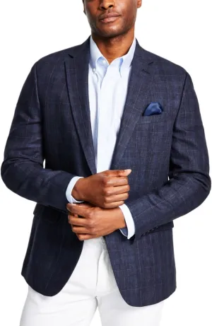 Men's Slim-Fit Windowpane Sport Coat