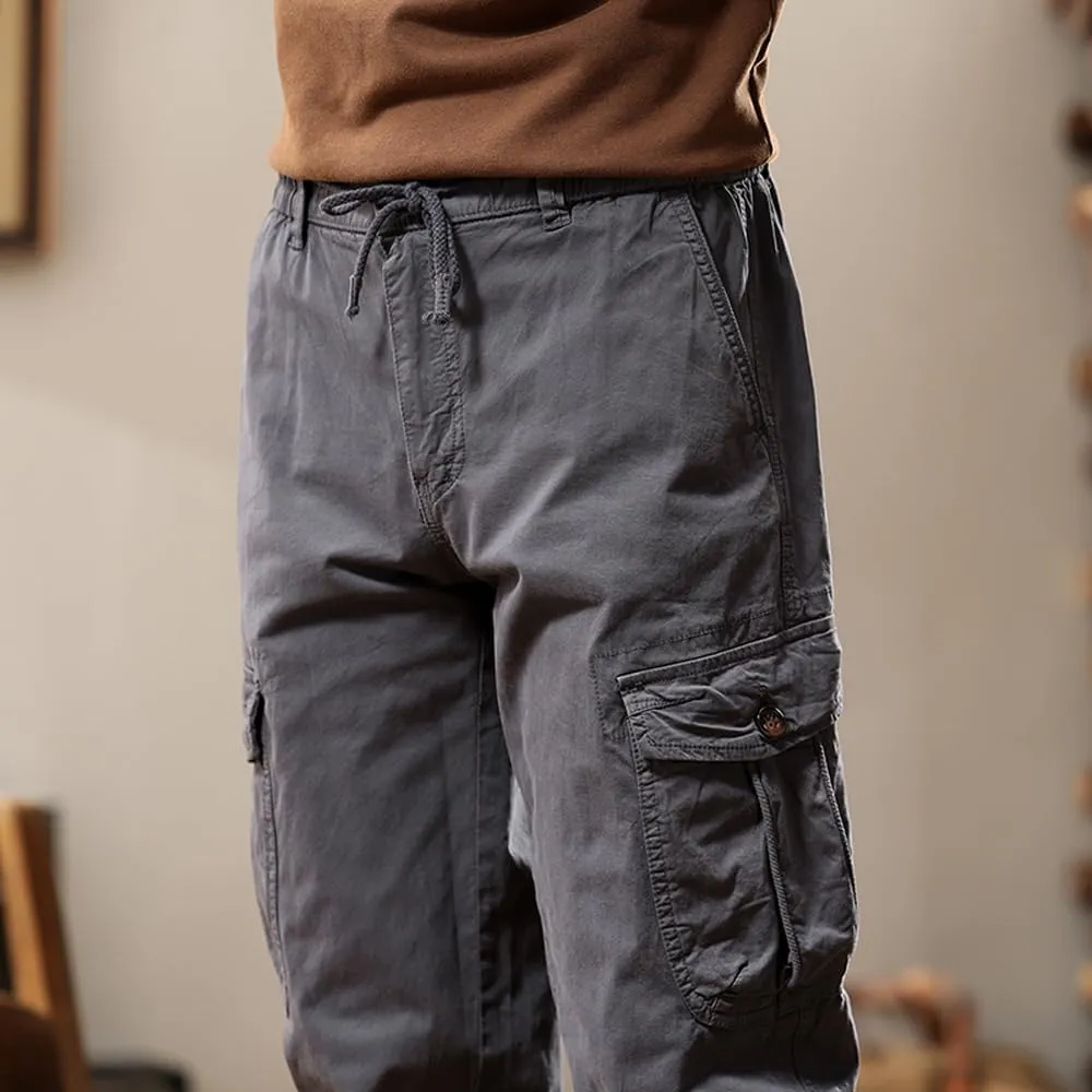 Men's Tactical Cargo Pants Cotton Regular Fit Multi Pockets Work Pants