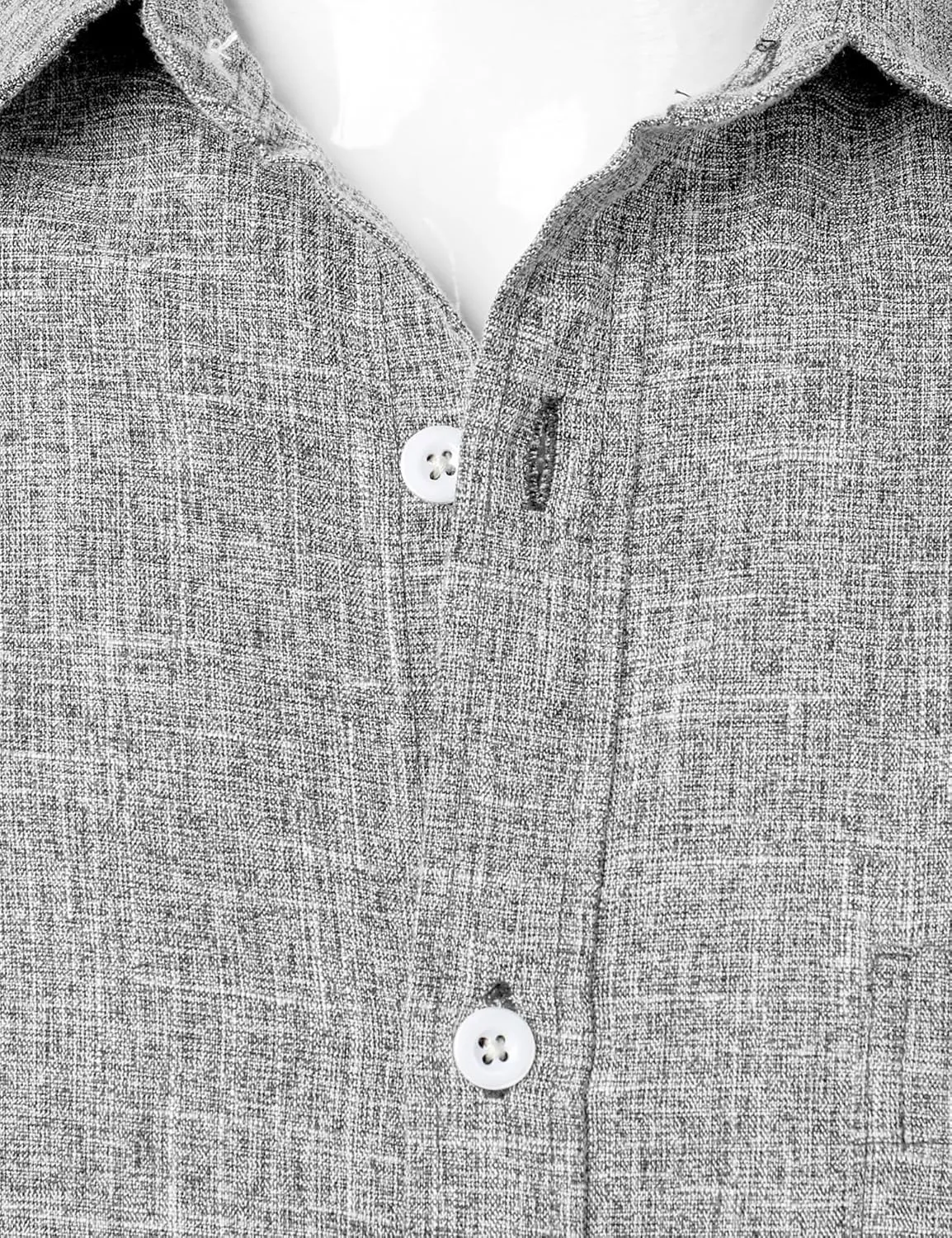Mens Wrinkle Free Short Sleeve Button Down Shirt Linen-Like Texture Shirts Casual Vacation Beach Summer Top