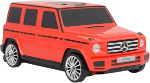 Mercedes G-Class Stylish Large All-in-One Suitcase Ride-On SUV Vehicle & Carry-On Stroller Luggage, for Kids Age 2 to 6, Red