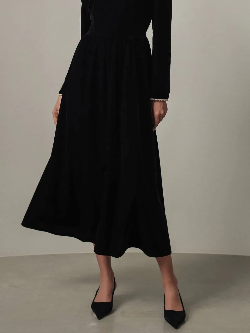 Midnight Garden Velvet Dress