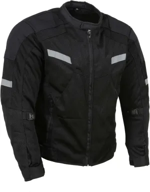 Milwaukee Leather Men's All Season Textile CE Armored Motorcycle Racer Jacket