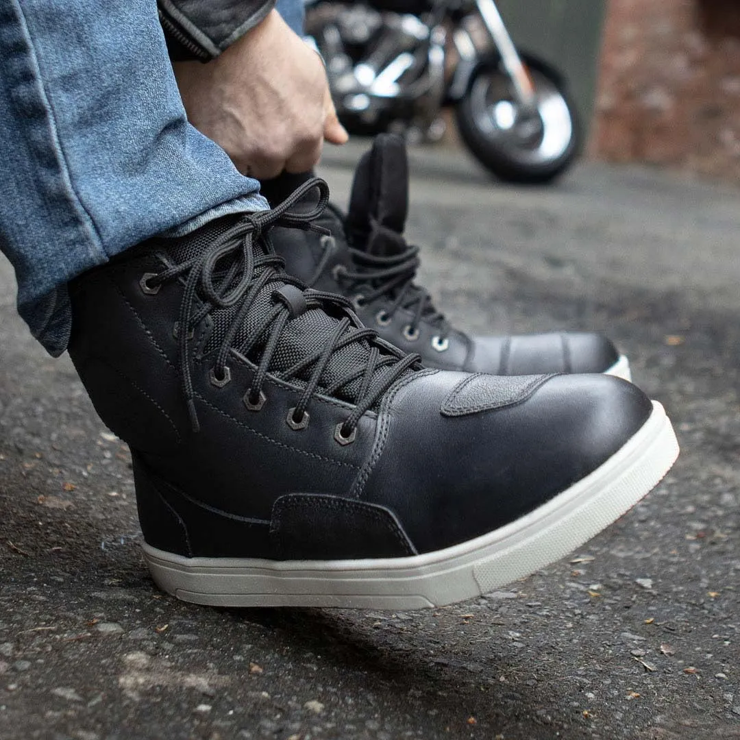 Milwaukee Leather Men's Motorcycle Reinforced Street Biker Casual Riding Shoes Leather Suede Canvas - 7
