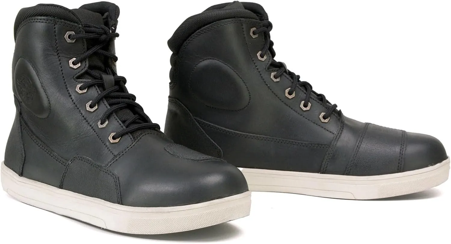 Milwaukee Leather Men's Motorcycle Reinforced Street Biker Casual Riding Shoes Leather Suede Canvas - 7