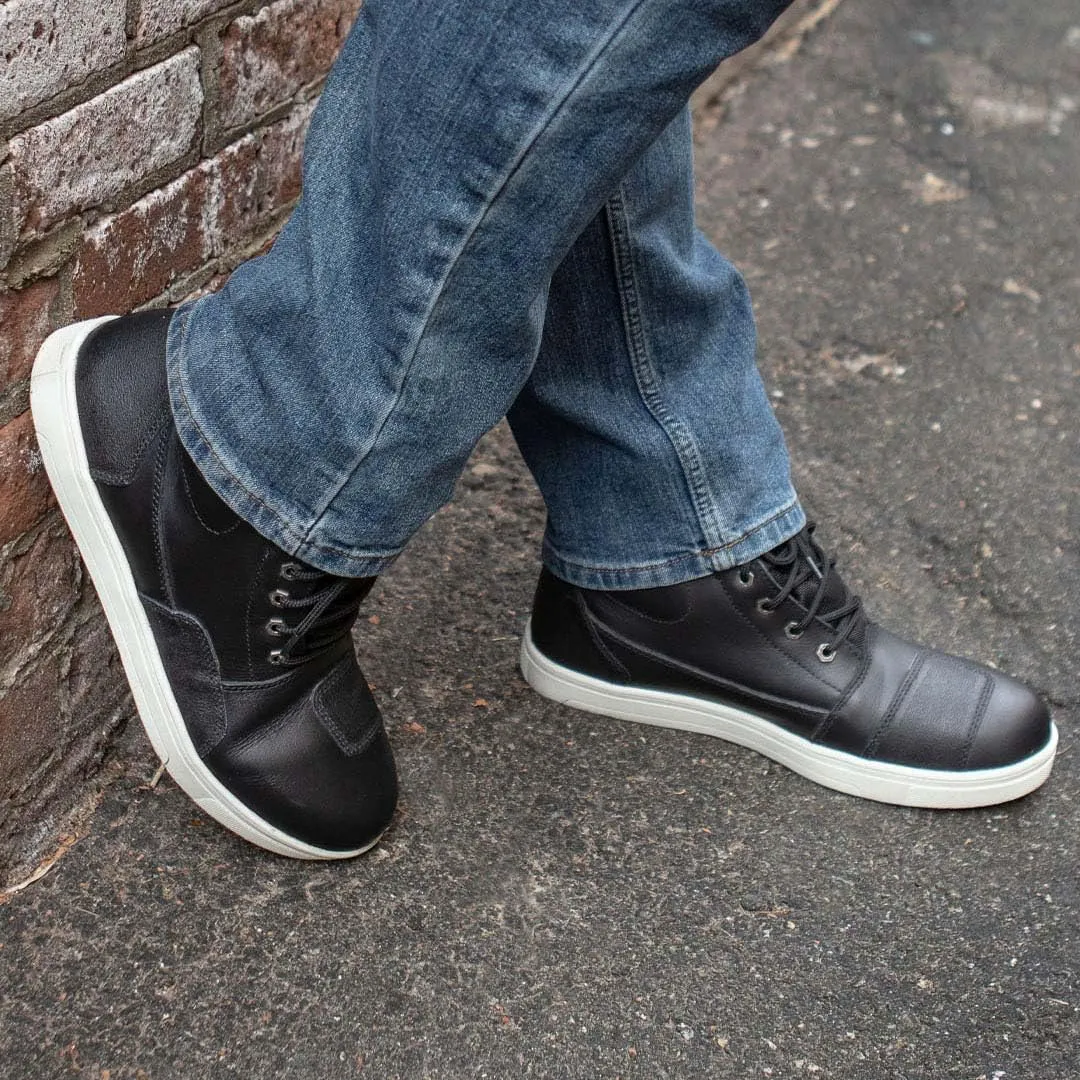 Milwaukee Leather Men's Motorcycle Reinforced Street Biker Casual Riding Shoes Leather Suede Canvas - 7