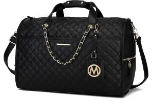 MKF Collection Duffle Bag for Women, Vegan Leather Large Cute Weekender, Carry on Luggage Travel Bag Purse By Mia K