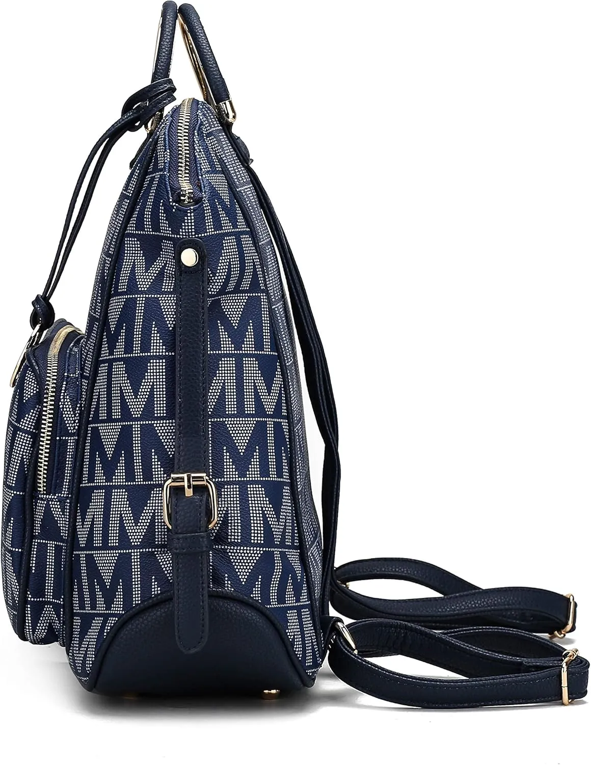 MKF Collection Signature Women Backpack, Vegan Leather Travel Bag Top-Handle Fashion Business Work Bag by Mia K