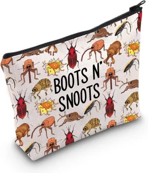 MNIGIU Weevil Lover Gift Funny Weevil Cosmetic Bag Boots N Snoots Makeup Bag Bug Fan Gift Insect Collector Gift