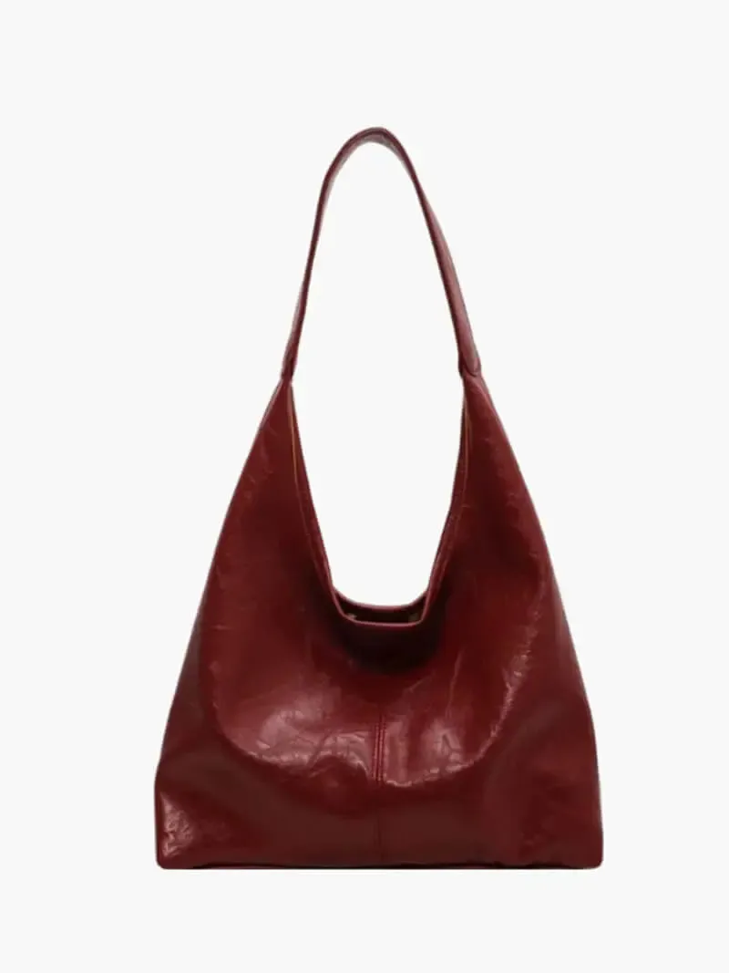 Modern Faux Leather Hobo Bag – Sleek and Versatile