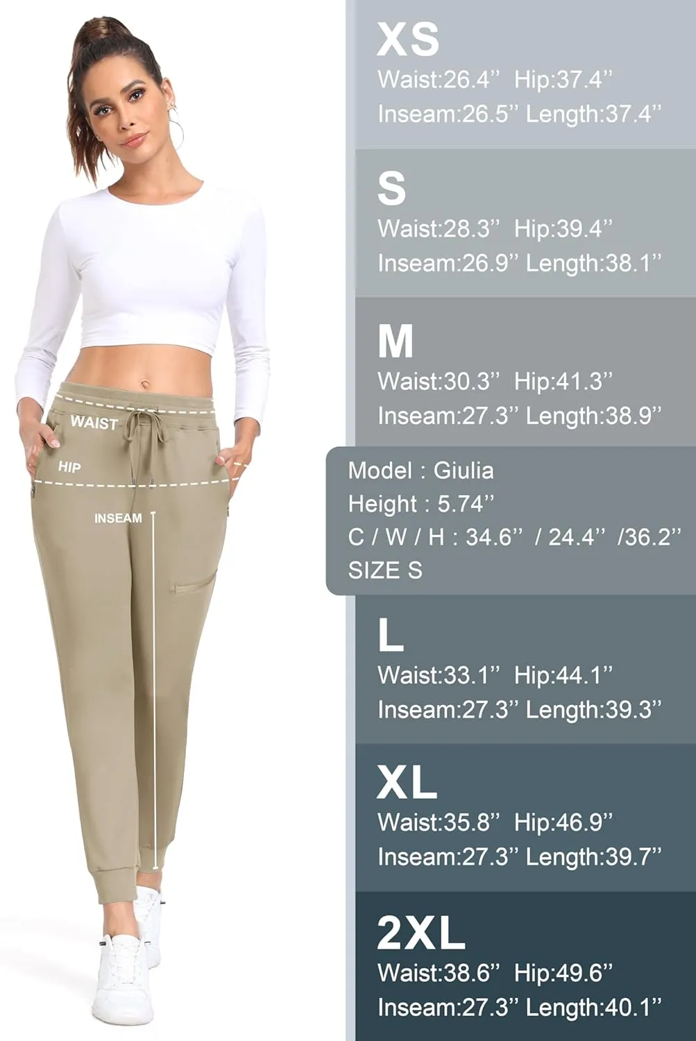 MoFiz Women's Fleece Lined Hiking Pants Water Resistant High Waisted Thermal Joggers Winter Running Sweatpants Zip Pockets