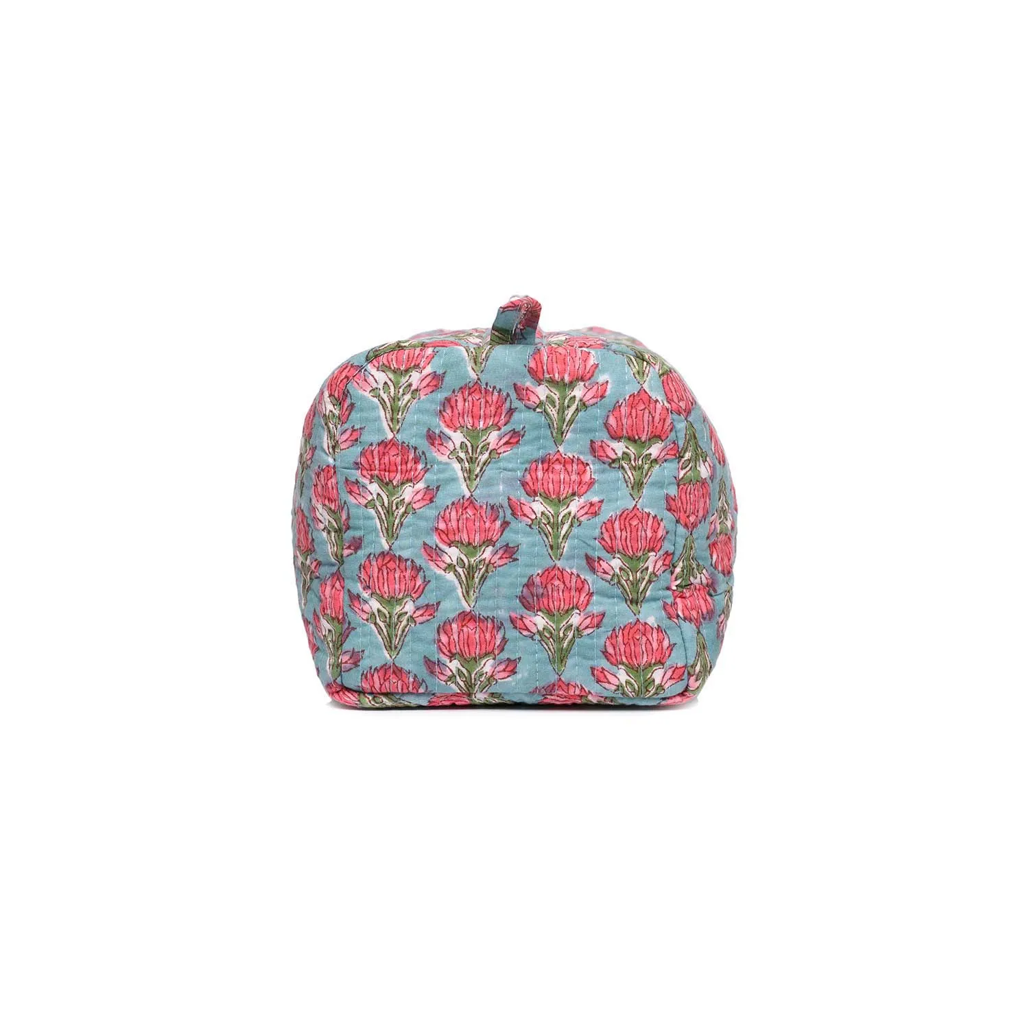 MONSOON LILY BLOCK PRINTED QUILTED TOILETRY POUCH