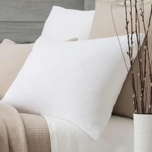 Montauk White Sham, Euro Size, White Solid Pattern