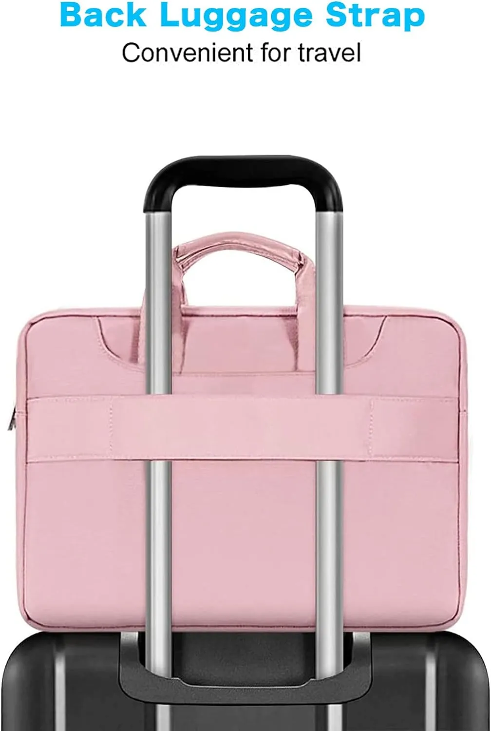 MOSISO 360 Protective Laptop Shoulder Bag Compatible with MacBook Air 13 inch M4 M3 M2 M1 2025-2018/Pro M2 M1 2025-2016,Matching Color Sleeve with Belt, Pink