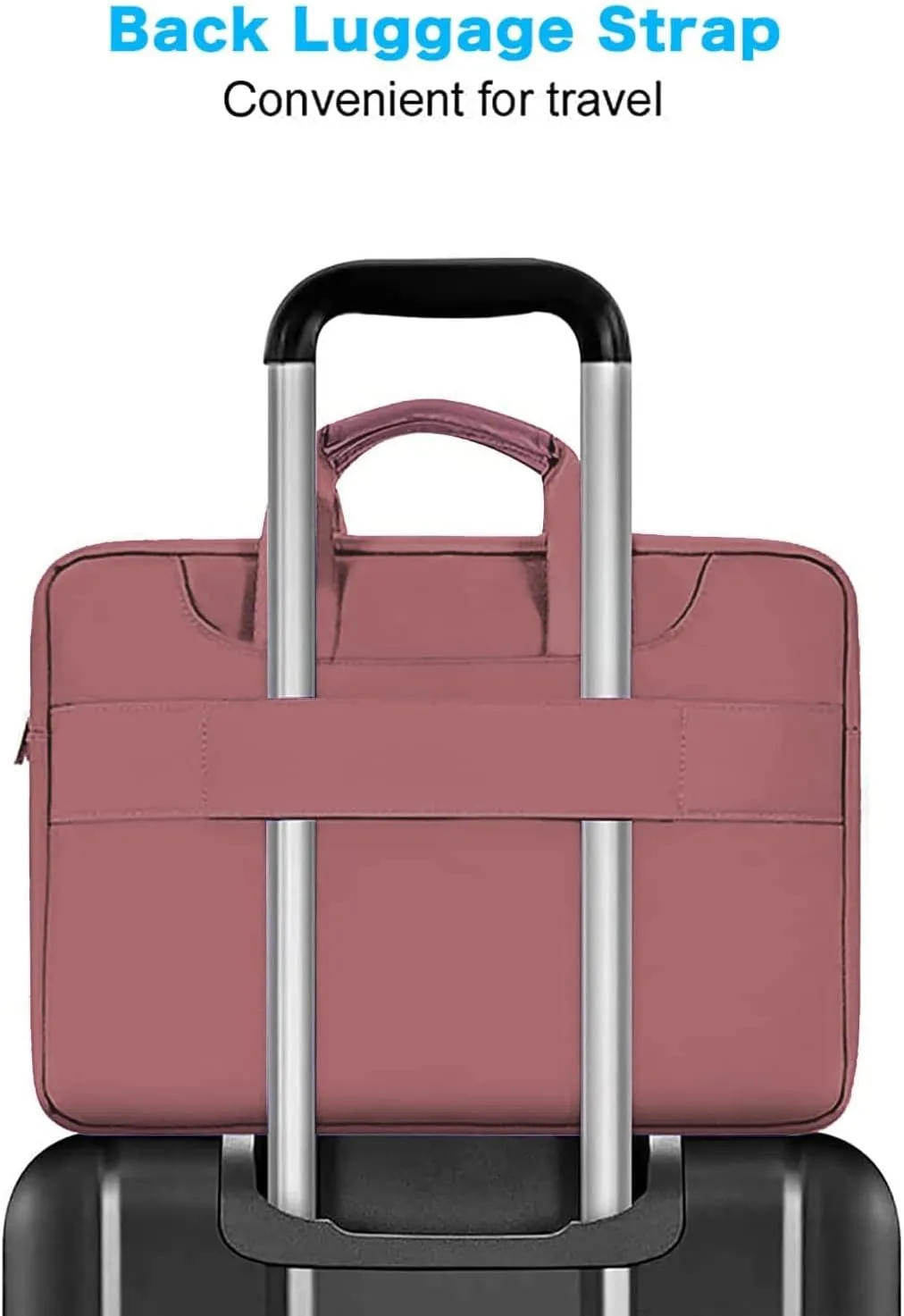 MOSISO 360 Protective Laptop Shoulder Bag Compatible with MacBook Air 15 M4 A3241 M3 A3114 M2 A2941/Pro 16 inch M4 M3 M2 M1, 15-15.6 inch Notebook,Matching Color Sleeve with Belt, Dusty Rose